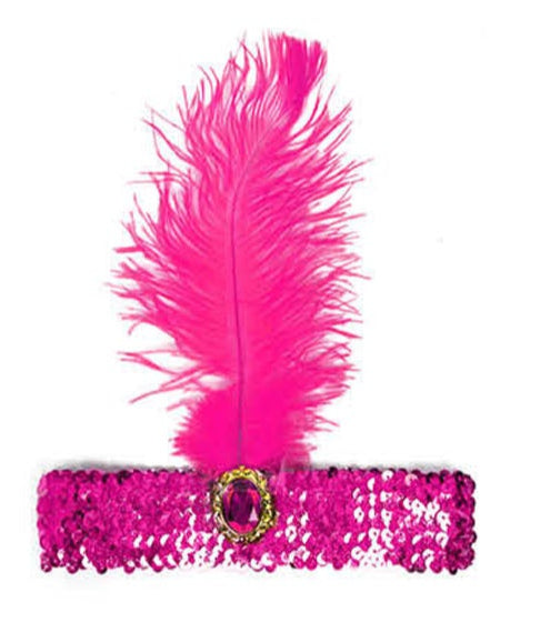 1920s flapper feather sequin headband vintage dress up costume great gatsby zelda 20s twenties