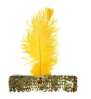 1920s flapper feather sequin headband vintage dress up costume great gatsby zelda 20s twenties