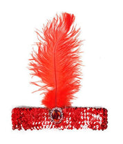 1920s flapper feather sequin headband vintage dress up costume great gatsby zelda 20s twenties