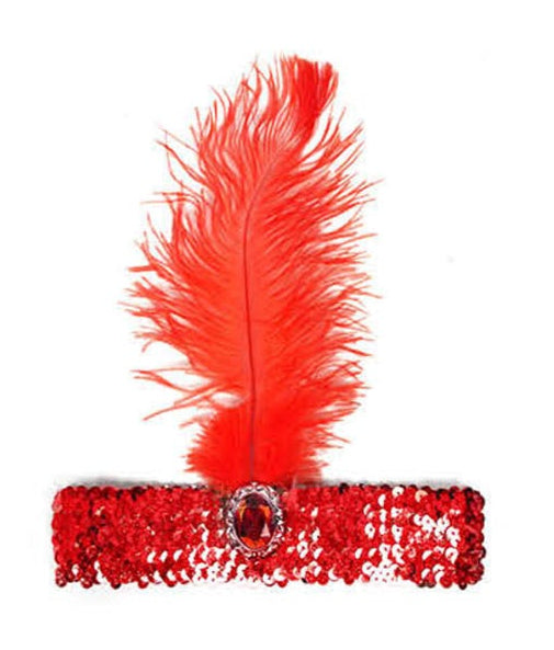 1920s flapper feather sequin headband vintage dress up costume great gatsby zelda 20s twenties