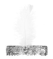 1920s flapper feather sequin headband vintage dress up costume great gatsby zelda 20s twenties