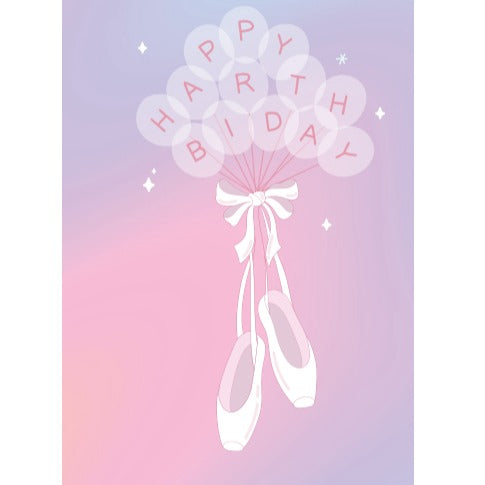 ballet happy birthday card