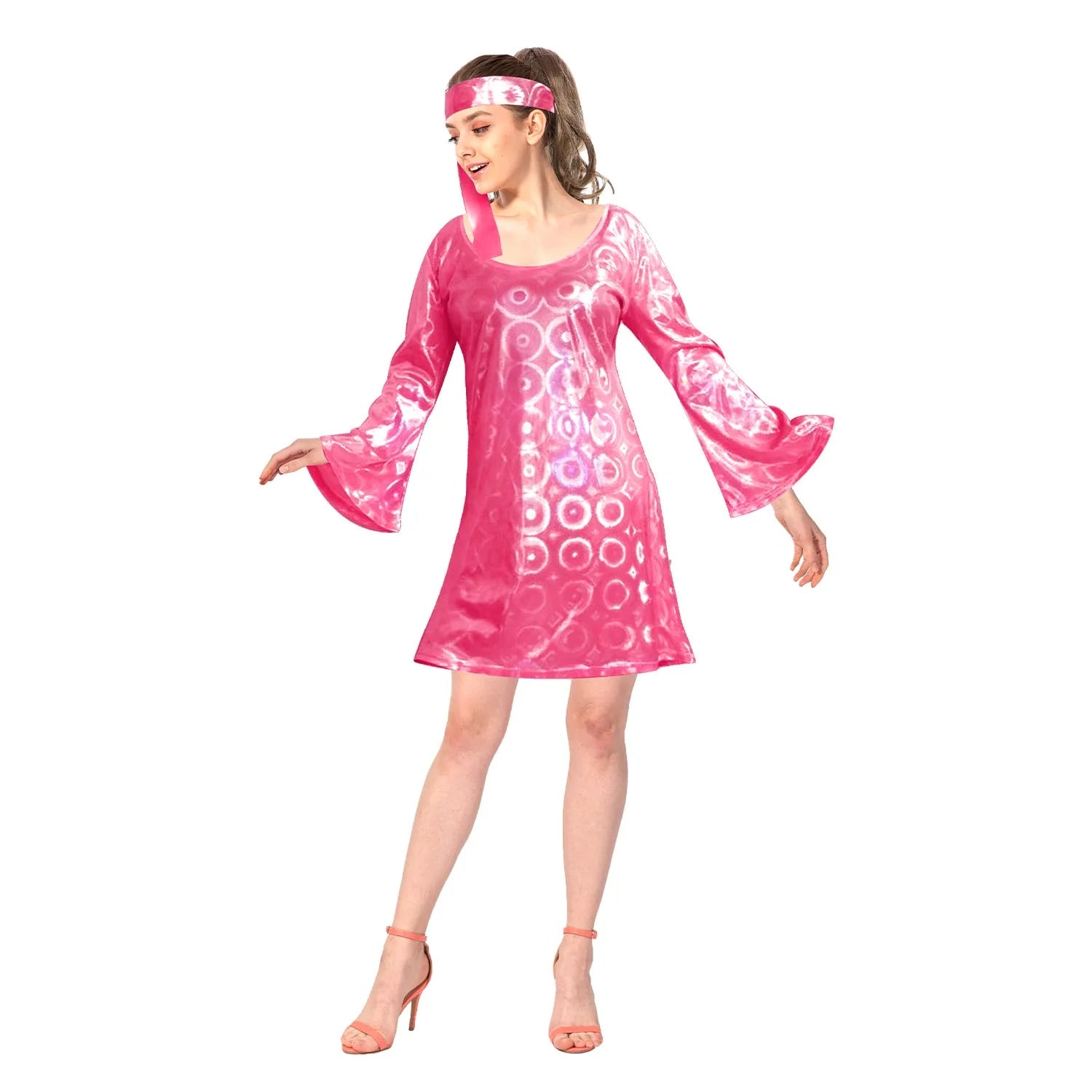 Adult 70s Disco Girl - Pink