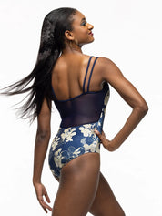 Kubra Dark Navy Blooms Leotard Eleve Dancewear Australia