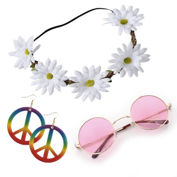 trippy hippy daisy 1960s 1970s festivals