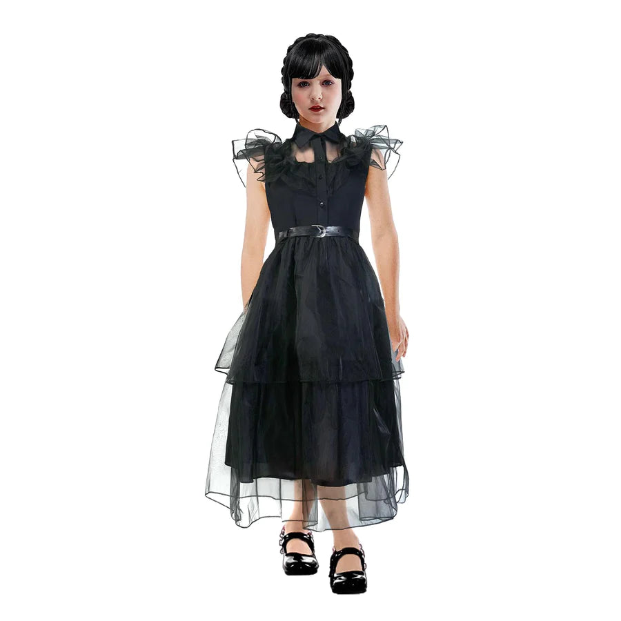 Black Prom Dress (Wednesday Addams)- Children – Upstage Dancewear & Costume  Factory
