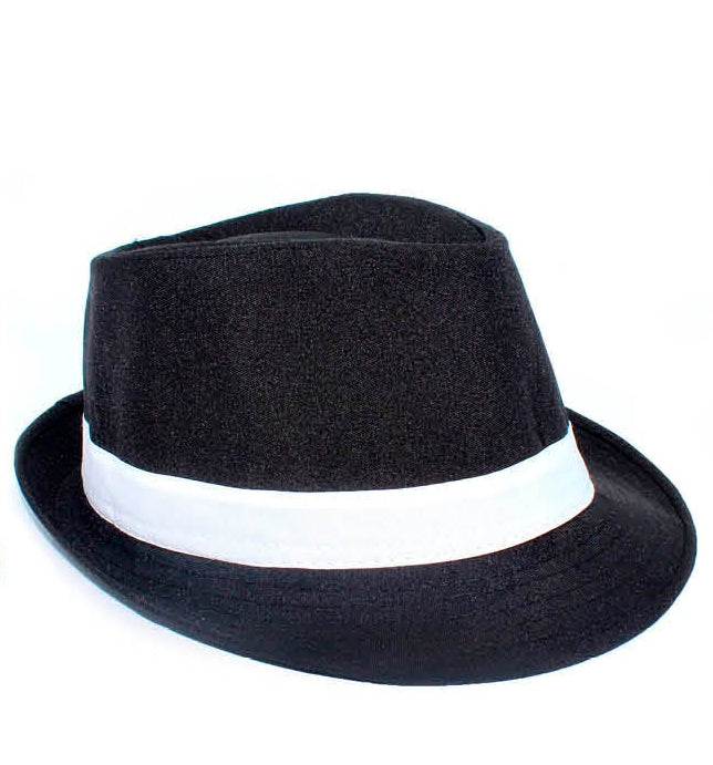black trilby gangster hat 1920s