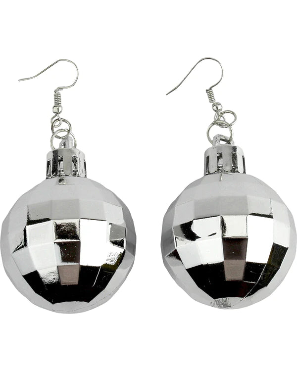 Aretes De Luz 70s Disco Ball Earrings Shiny Half Ball Stereo