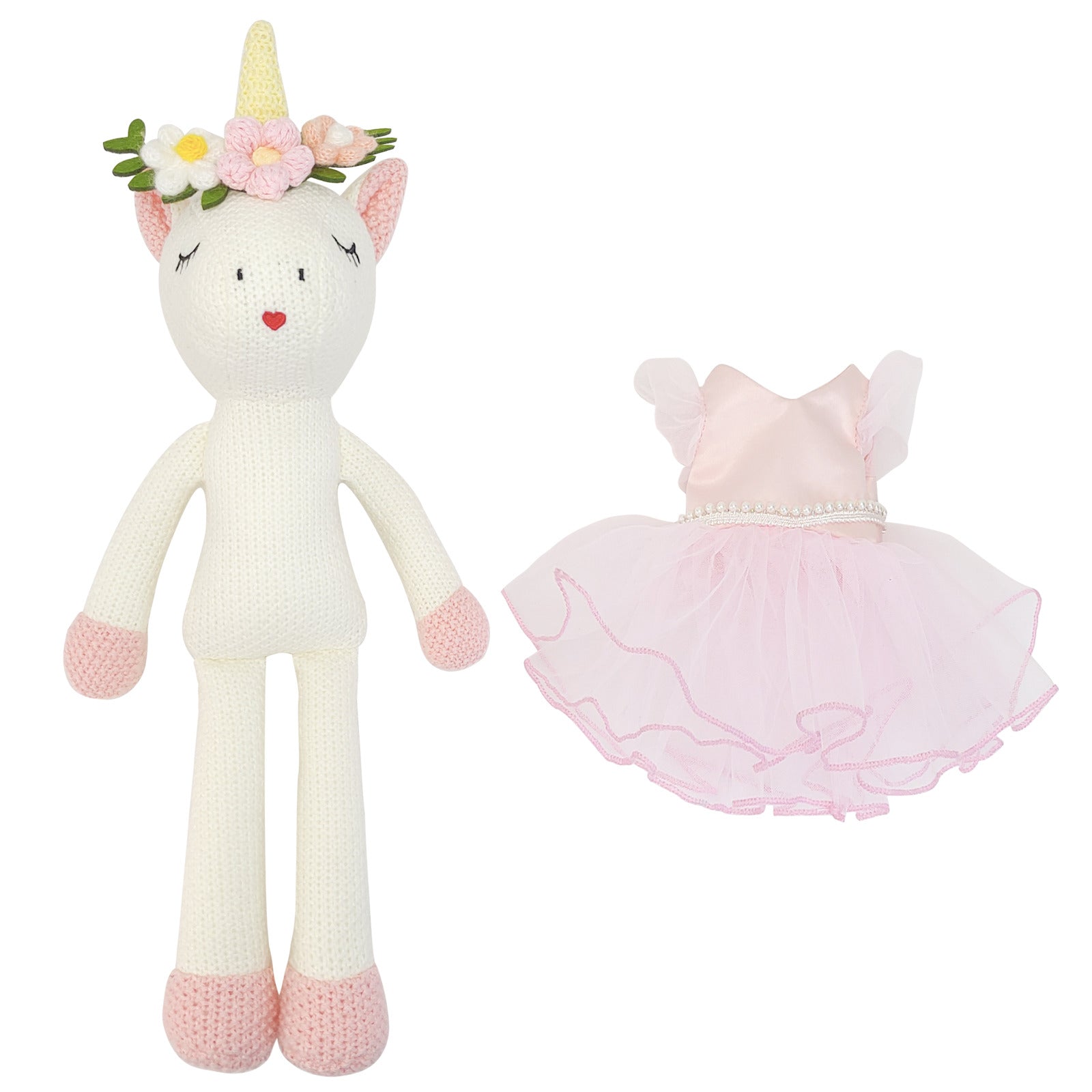 Eunice the Unicorn Pink Dress plush toy
