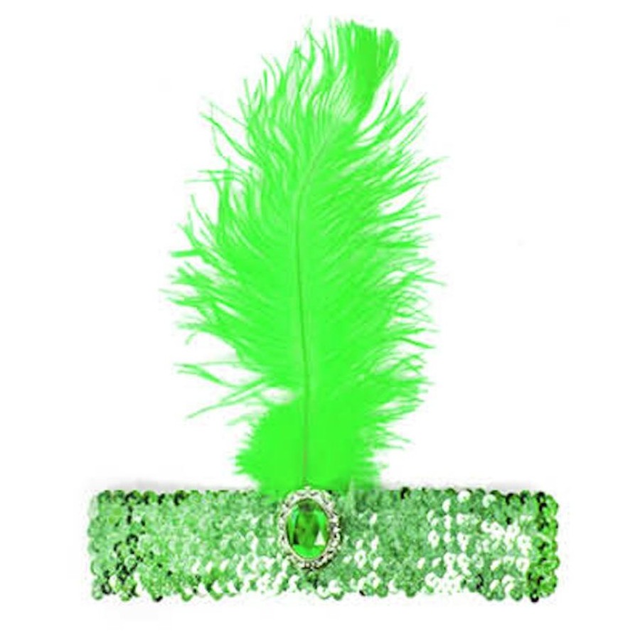 1920s flapper feather sequin headband vintage dress up costume great gatsby zelda 20s twenties