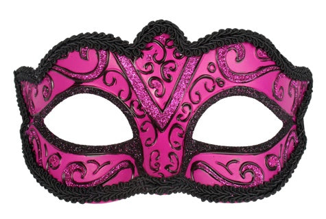 hot pink capri masquerade mask