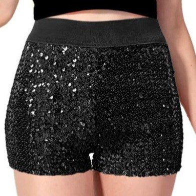 Black hotsell sequin shorts