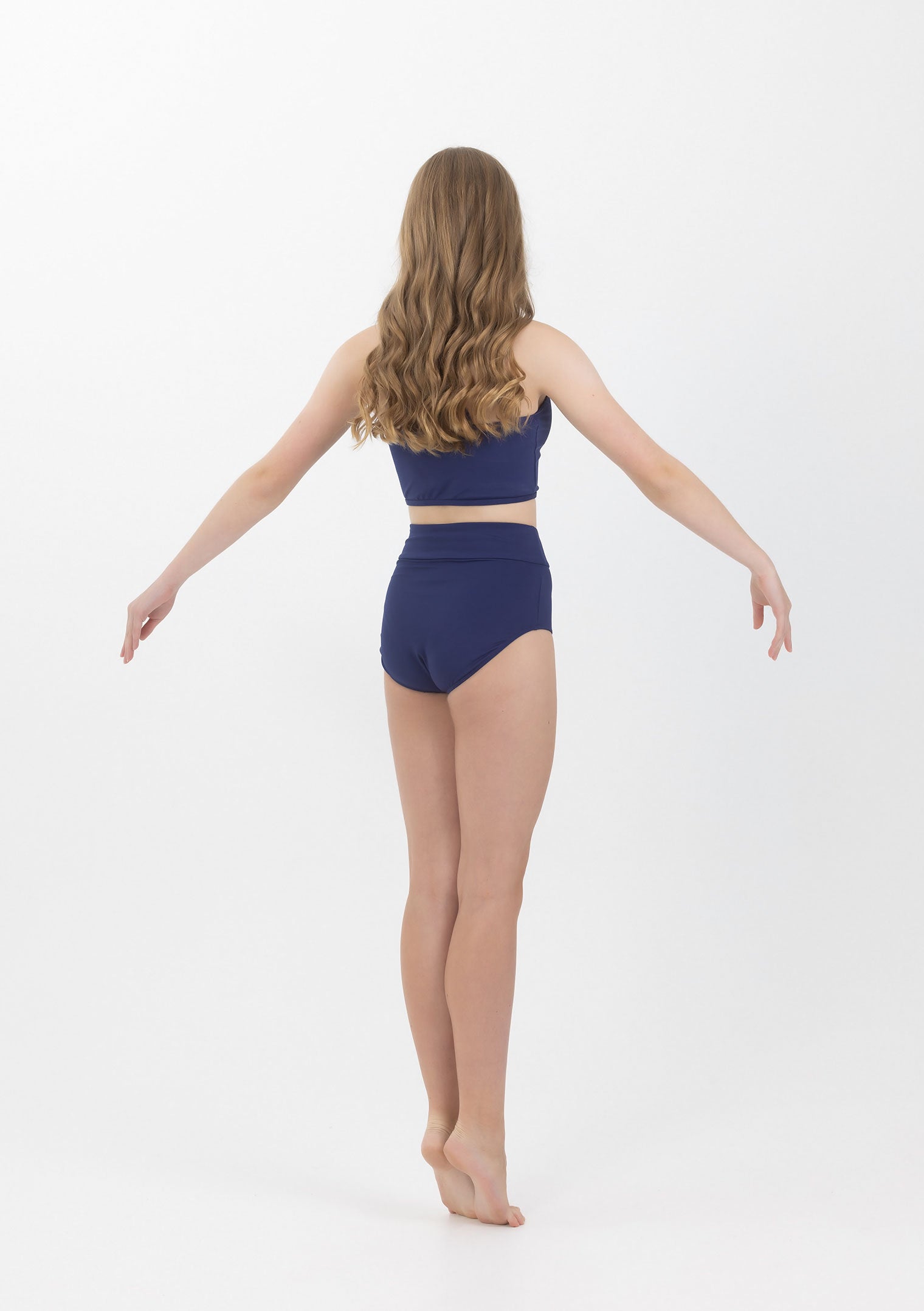 navy blue high waist briefs dancewear