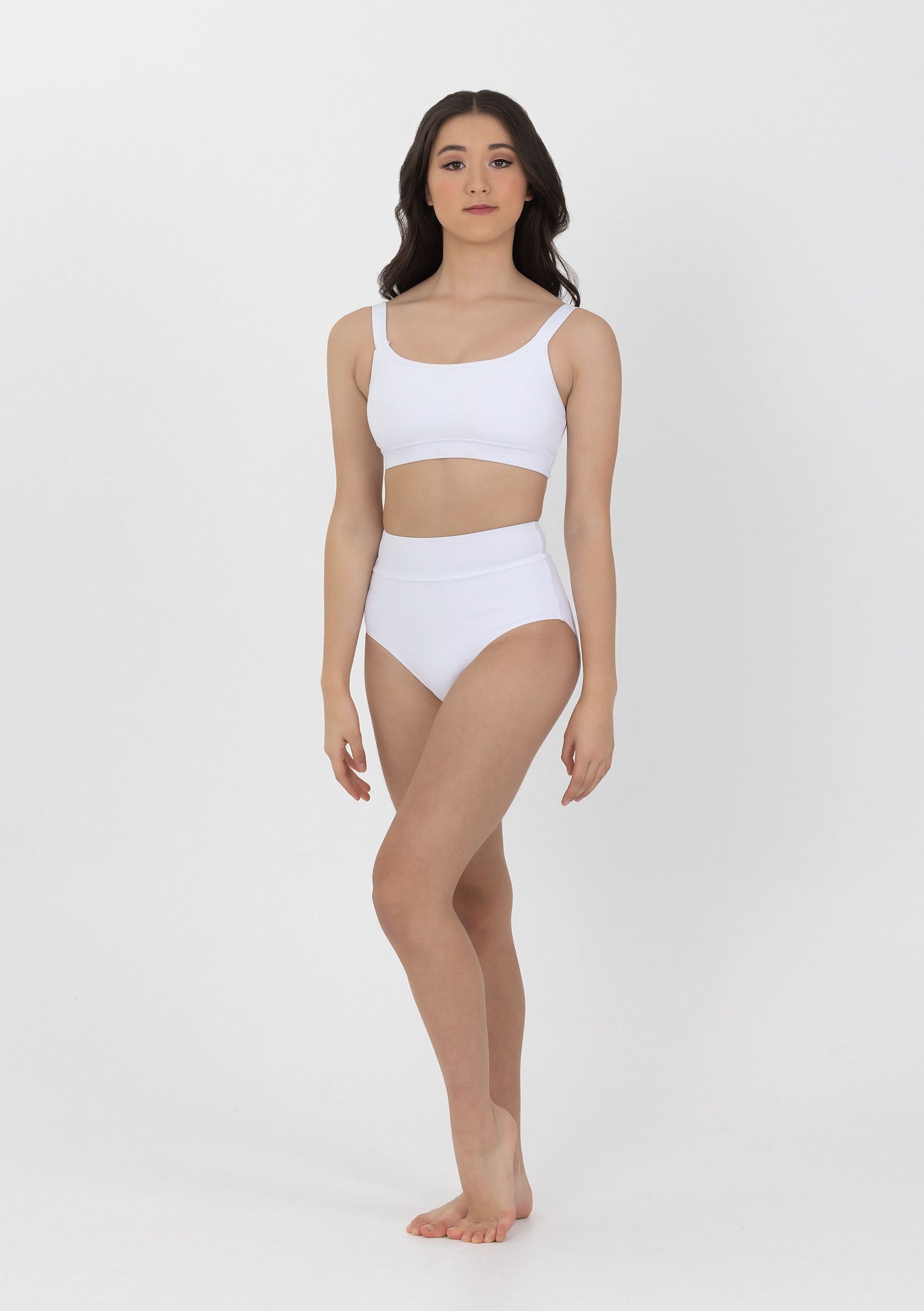 white high waist briefs dance costume studio 7