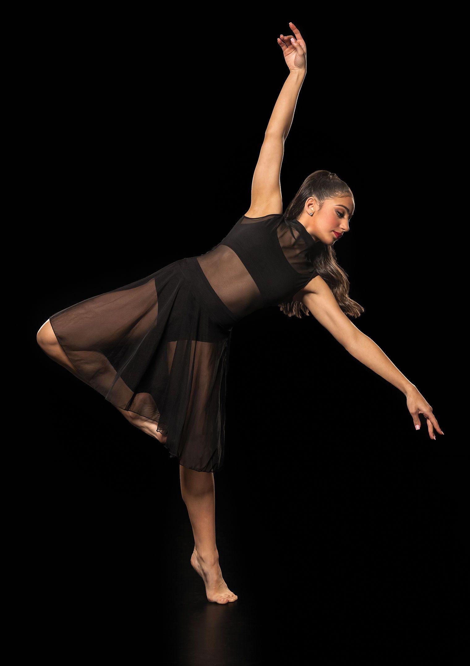 black mesh contemporary costume dress