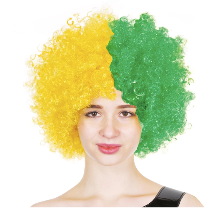 Yellow afro wig deals