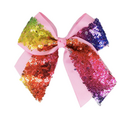Rainbow Sequin Bow