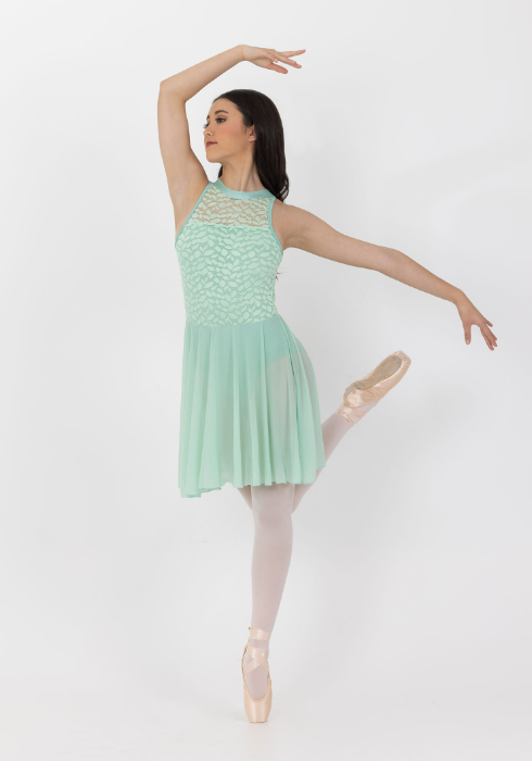 mint lyrical dress dance costume