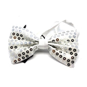 sequin bow tie costume silver
