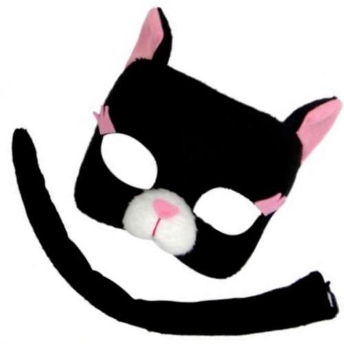 cat kitten black cat mask tail animals