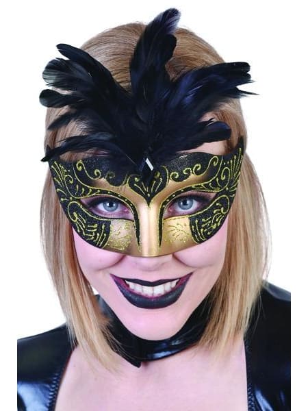 Gabrielle Eye Mask with Feathers  Dancewear Australia