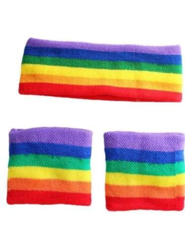 Headband & Wristband Set - Rainbow  Dancewear Australia
