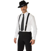 Suspenders black gangster costume
