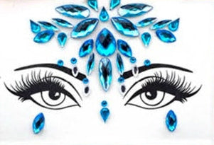 festival face jewels disco glitter festival face jewels gems party diamonte belly dancer fancy dress accessories 