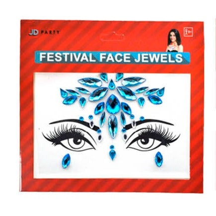 festival face jewels disco glitter