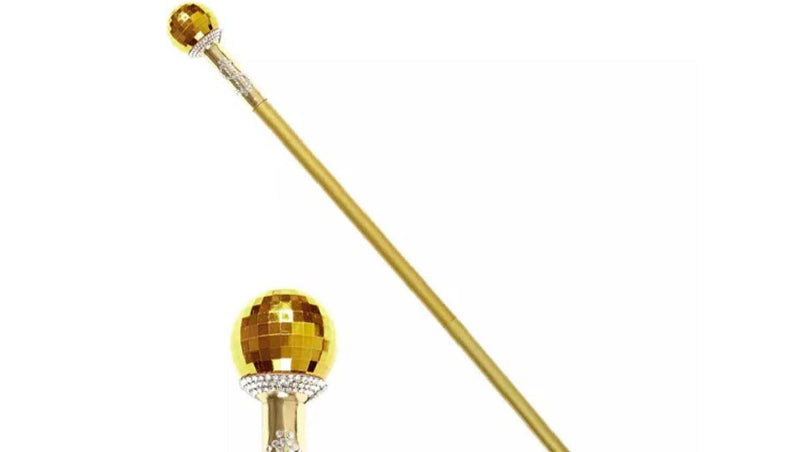 disco ball cane pimp 1970s 1980s 