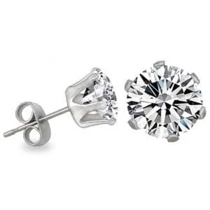 8mm or 10mm Round diamante Earrings