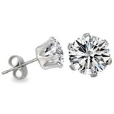 8mm or 10mm Round diamante Earrings