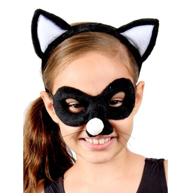 cat black & white animals tail and ears 