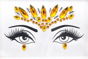 gold face gem stick on festival jewels festival face jewels gems party diamonte belly dancer fancy dress accessories 
