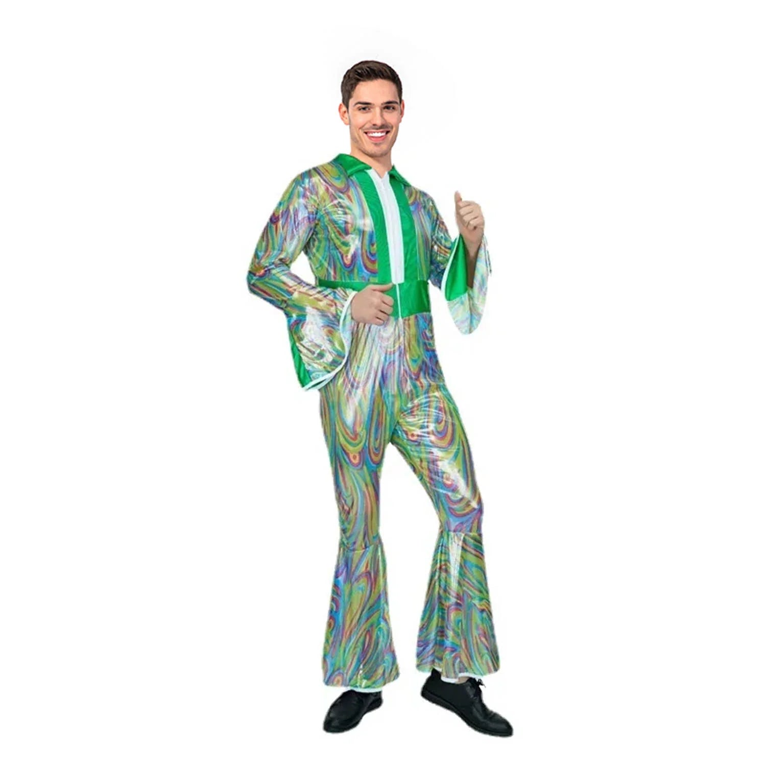 70s 1970s disco jumpsuit mens costume party fancy dress up afro 