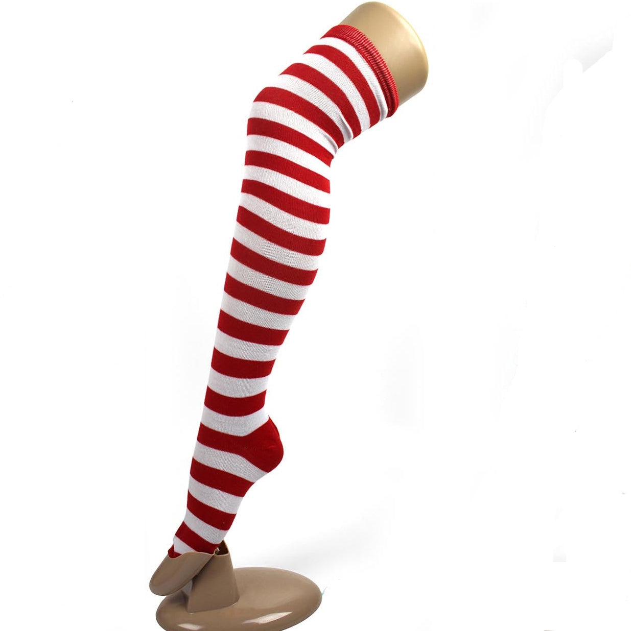 red & white over the knee stockings Santa elves elf book week 