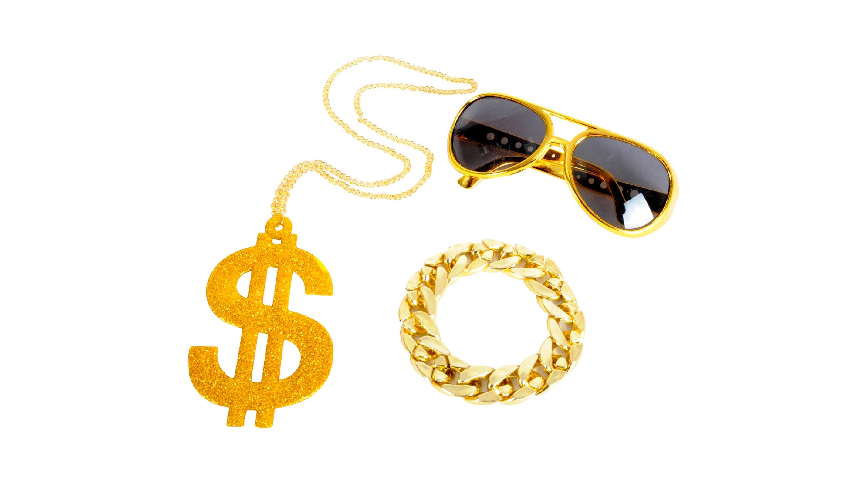 rapper kit gangster dollar necklace pimp 