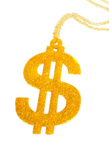Glitter Dollar $ Sign Necklace