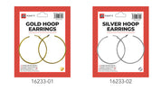 90s Hoop Earrings - Gold or Silver