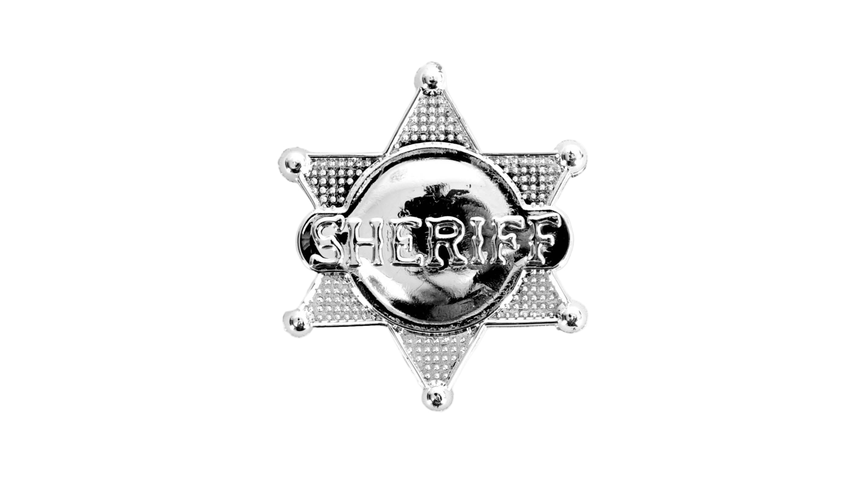 sheriff badge silver cowboy wild west