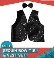 sequin vest bowtie showman adult costume theme party fancy dress ringmaster performer mc host sparkle