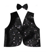 Sequin Bow Tie & Vest Set - Children