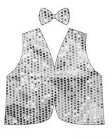 Sequin Bow Tie & Vest Set - Adult