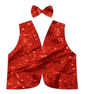 sequin vest bowtie showman child costume theme party fancy dress ringmaster performer mc host sparkle