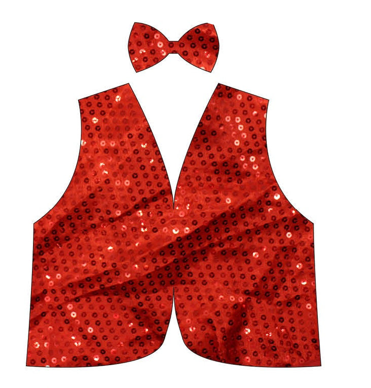 sequin vest bowtie showman child costume theme party fancy dress ringmaster performer mc host sparkle