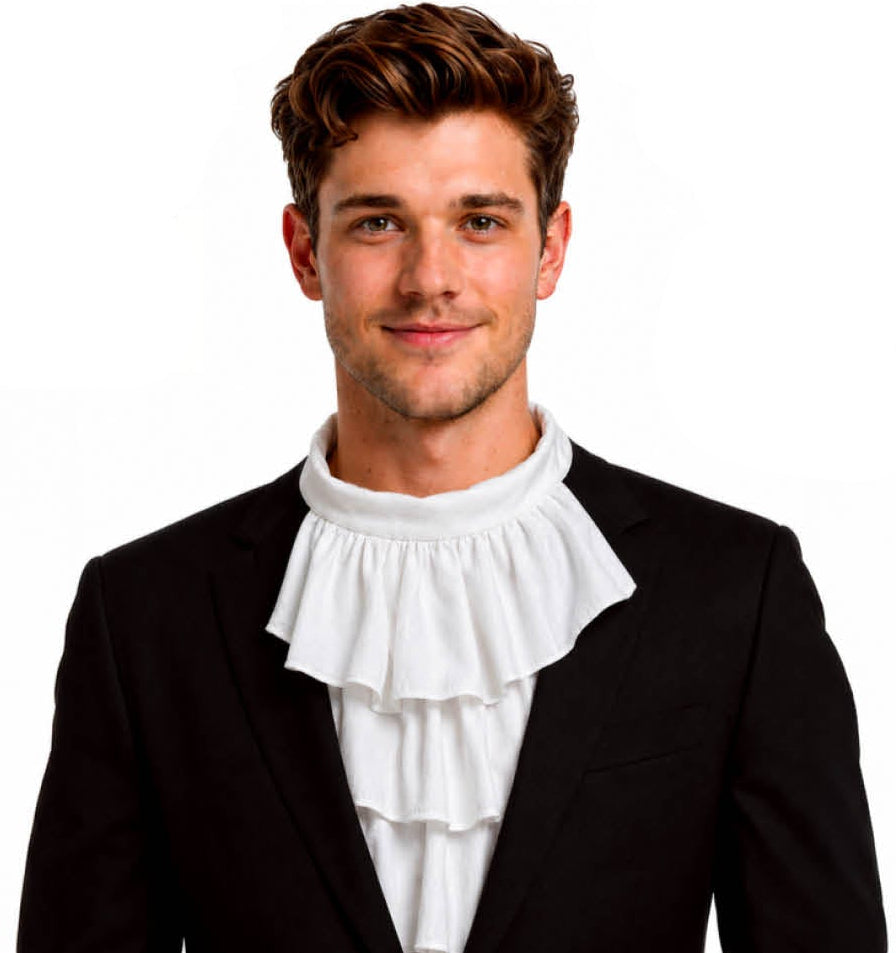ruffle collar regency revolution bridgerton king louis period drama movies film tv series gentleman men