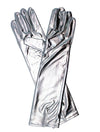 Long Metallic Gloves