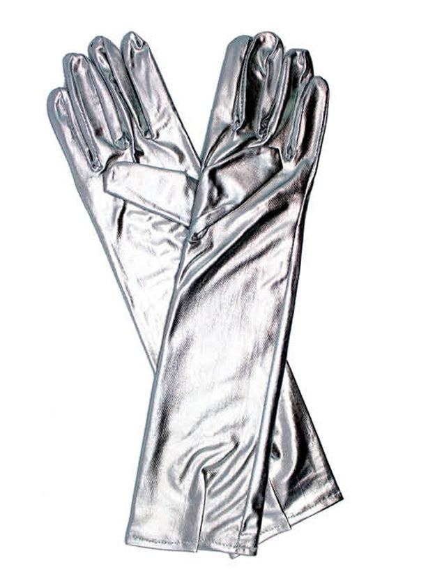 Long Metallic Gloves