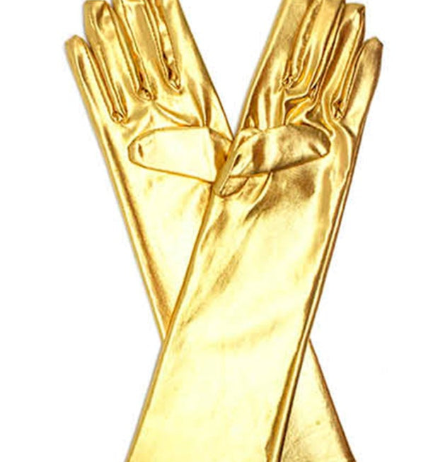 Long Metallic Gloves