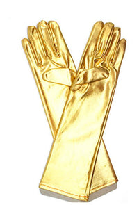 Long Metallic Gloves